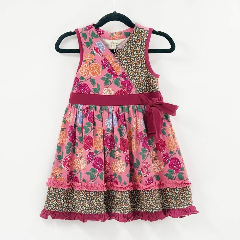 Matilda Jane Girls Bouquet Dress Size 4 Choose Your Own Path Ruffle Twirl NEW